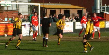 Cox celebrates the opening goal