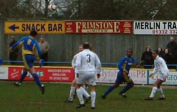 Defty heads at the City goal