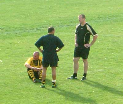 Burns in sit down protest