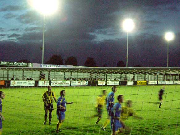 City attack under Meadow Park lights.