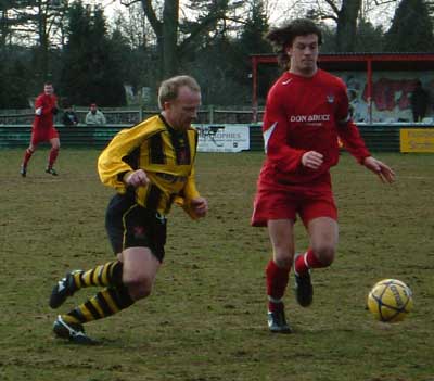 Adie gets forward down the left