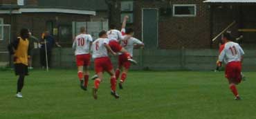 Welsh celebrates his first goal