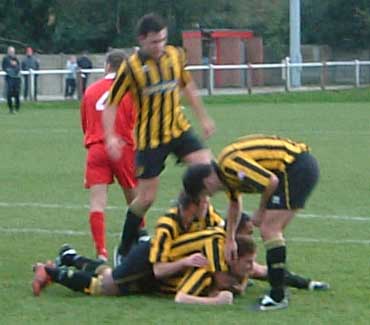 Lyndon goal celebrations.