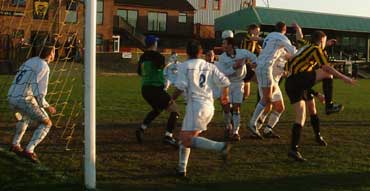 Tustain near a corner.