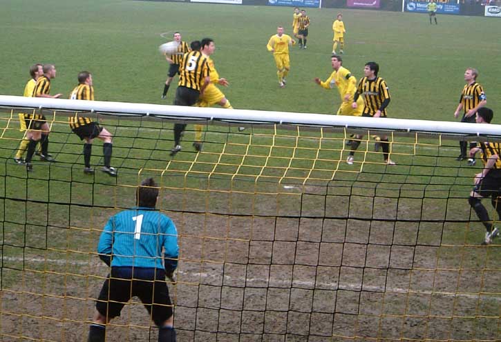 City defend the T-End goal